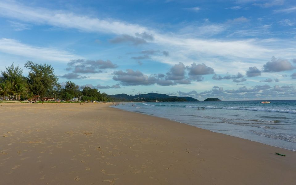 Karon Beach looking south towards the Kata headland and Koh Pu
